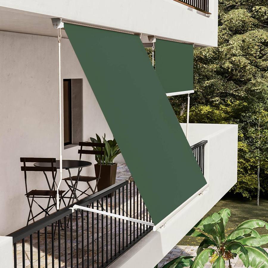 Tenda da sole con bracci 250 cm estensione 250 cm verde