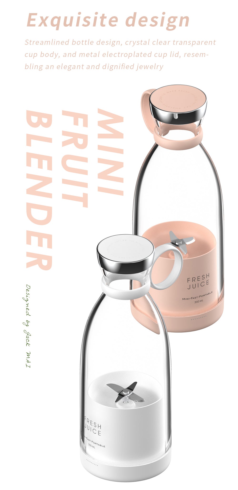 Frullatore portatile USB mini fruit mixer food milkshake