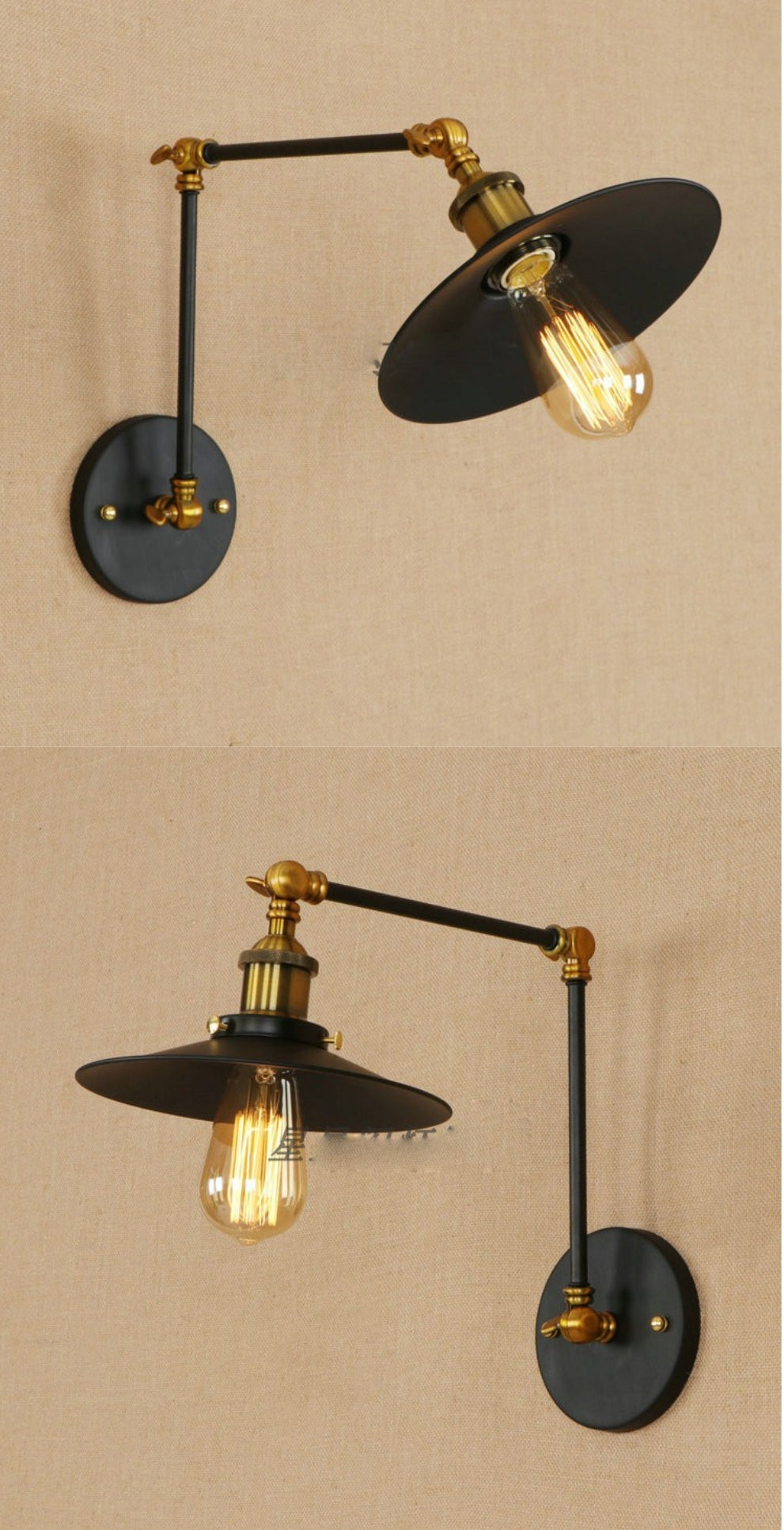 Lampada da parete vintage