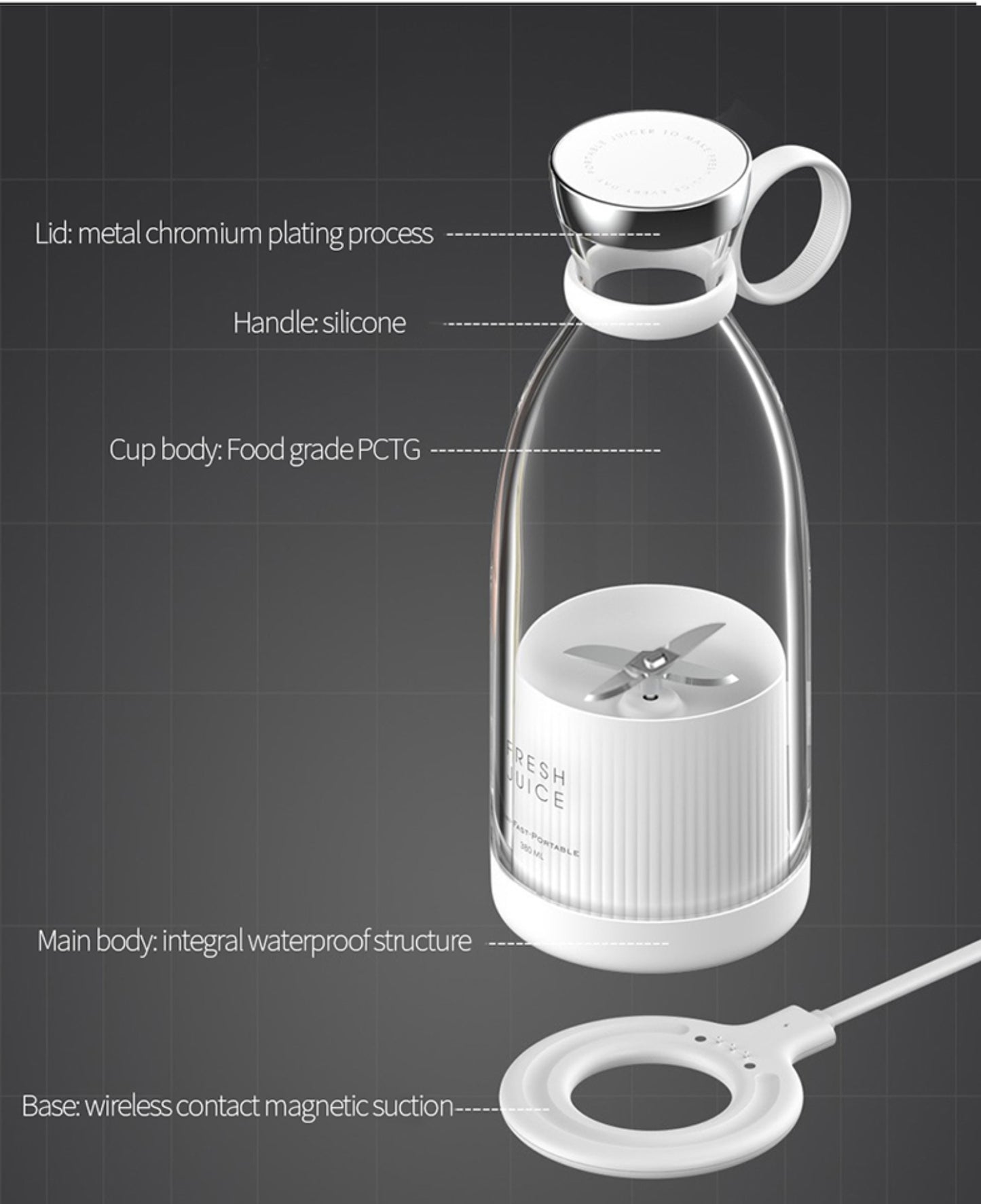 Frullatore portatile USB mini fruit mixer food milkshake