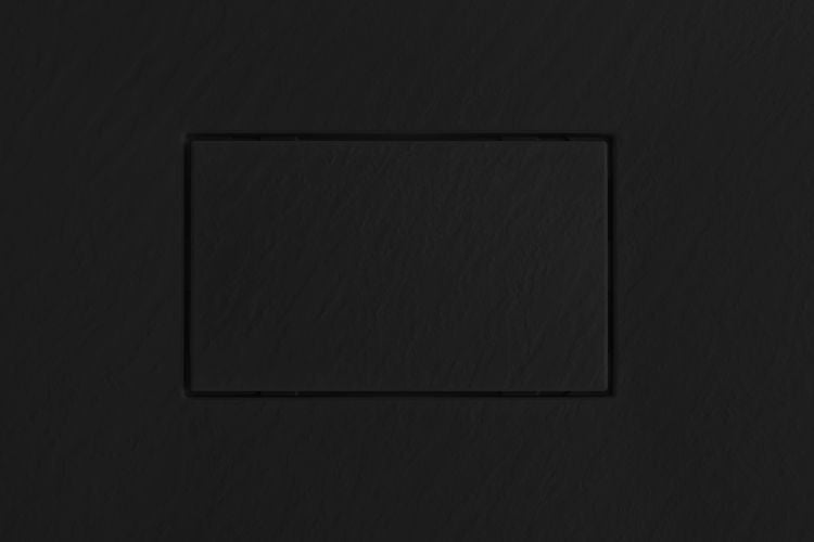 Piatto doccia 90x90 nero ultraslim effetto pietra riducibile su misura