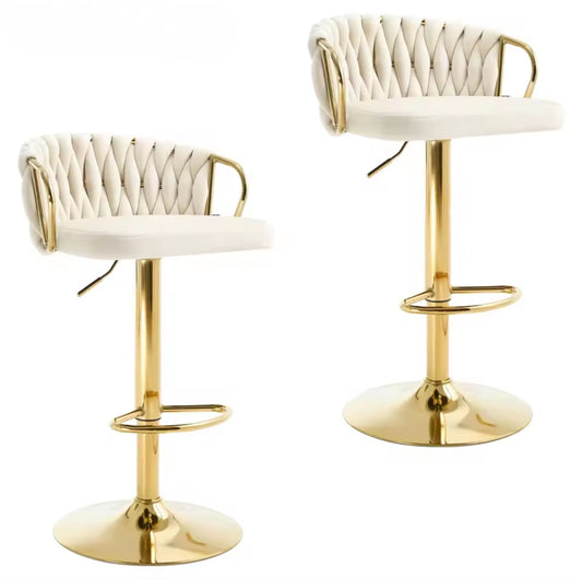 Sgabelli da bar in velluto altezza regolabile e girevole 360