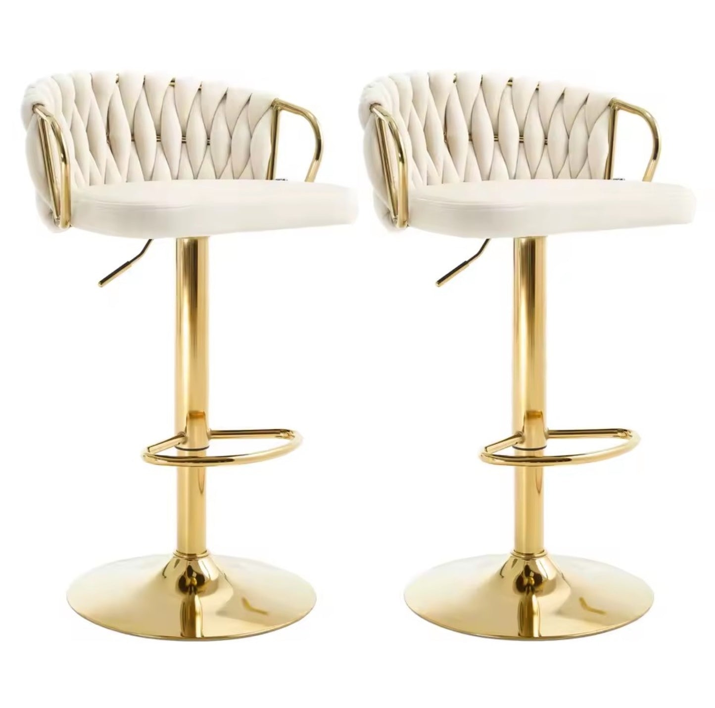 Sgabelli da bar in velluto altezza regolabile e girevole 360