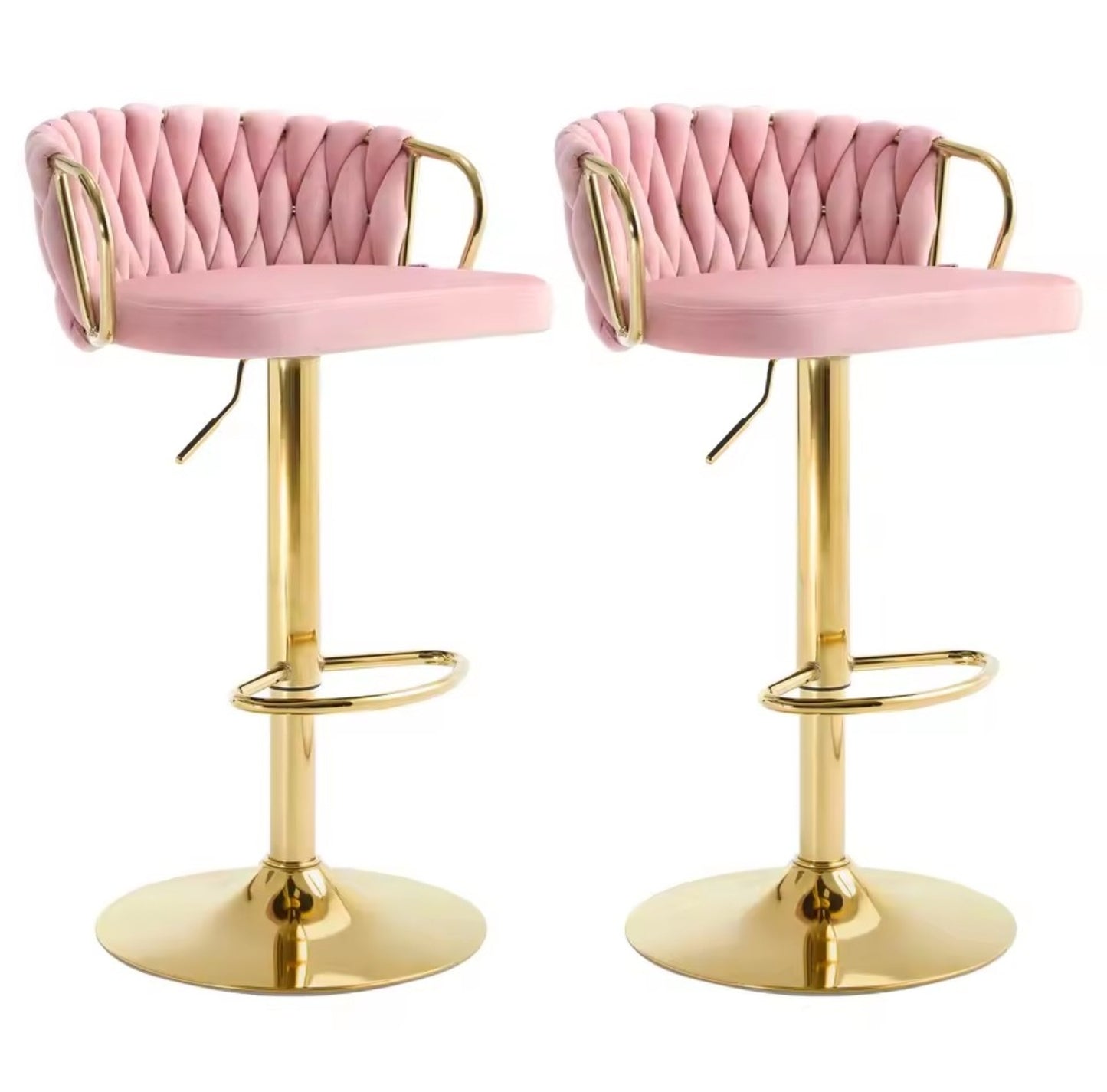 Sgabelli da bar in velluto altezza regolabile e girevole 360