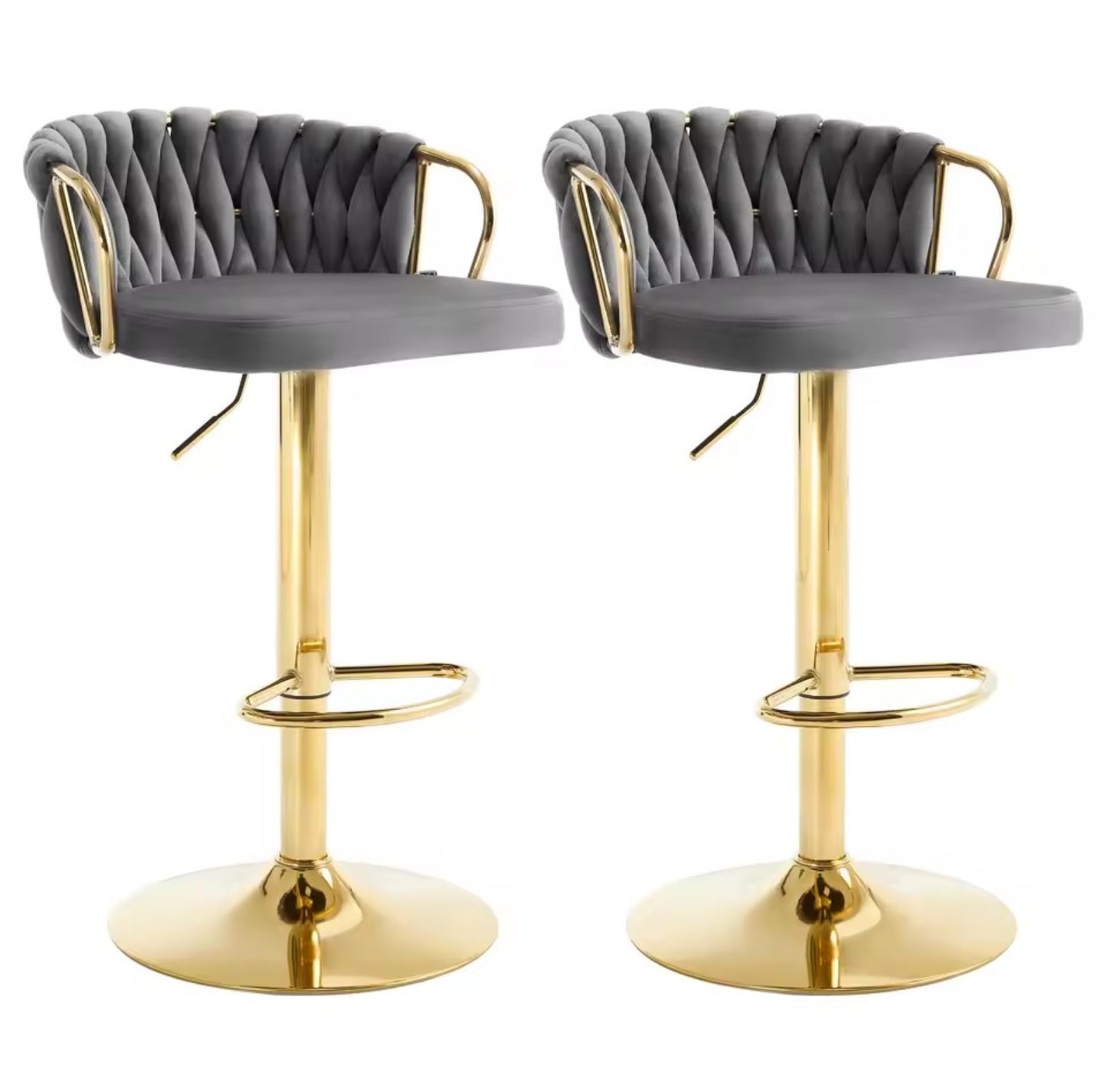 Sgabelli da bar in velluto altezza regolabile e girevole 360