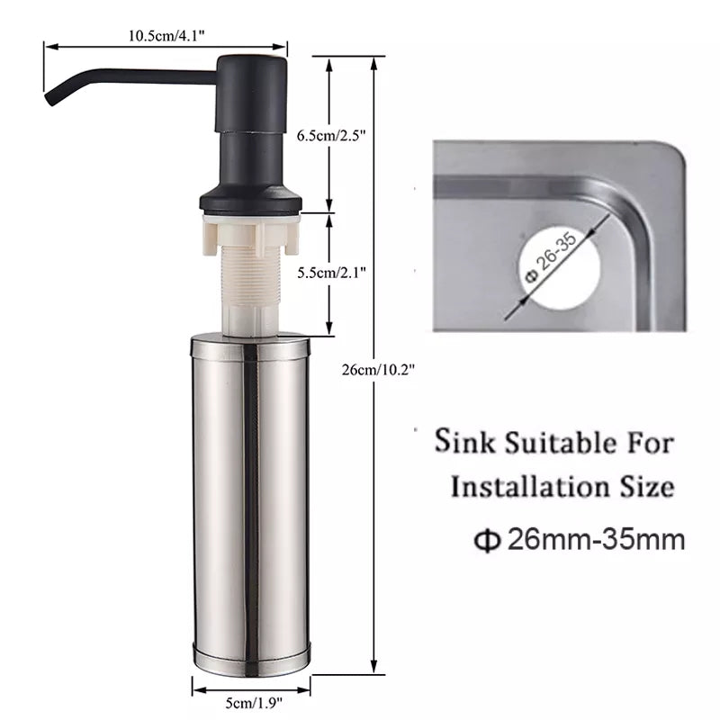 Dispenser sapone lavello cucina o bagno
