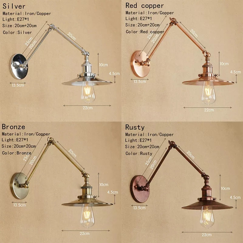 Lampada da parete vintage