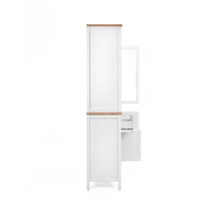 Credenza 120x190h in legno bianco e naturale